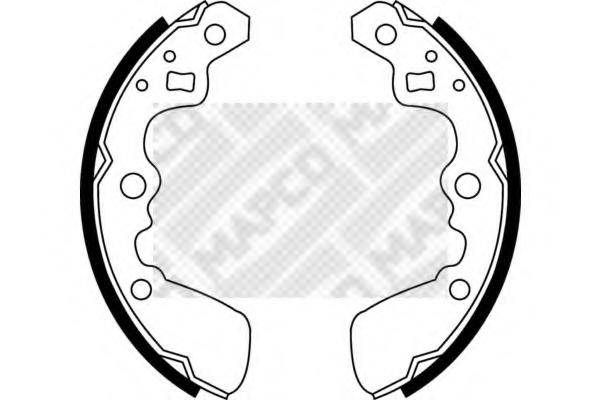 Set saboti frana SUZUKI SWIFT Mk II hatchback (EA, MA), SUZUKI CULTUS II limuzina (AH, AJ) - MAPCO 8514
