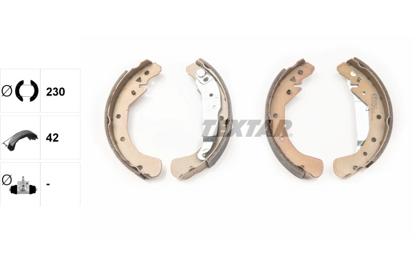 Set saboti frana TEXTAR 91060100 se potriveste la 