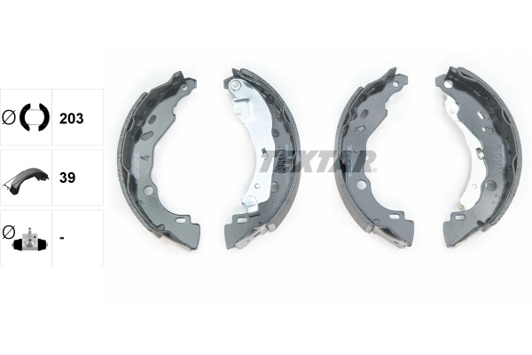 Set saboti frana TEXTAR 91083200 se potriveste la DACIA LOGAN MCV II 2013 2014 2015 2016 2017 2018 2019 2020 2021 2022 2023 2024