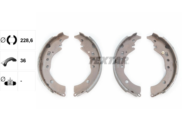 Set saboti frana Textar TOYOTA YARIS (_P13_) 2010-2017 - 91076900
