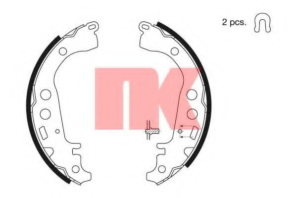 Set saboti frana # Toyota Celica 1999 2000 2001 2002 2003 2004 2005 # 2745617 # NK