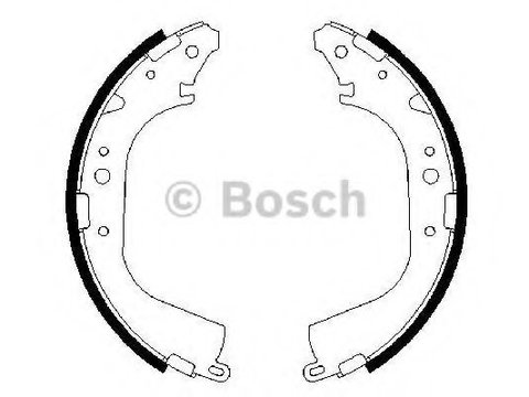 Set saboti frana TOYOTA LAND CRUISER pick-up (_J4_) (1969 - 2001) Bosch 0 986 487 354