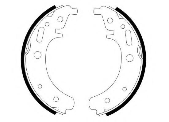 Set saboti frana TRABANT P 601, TRABANT P 601 Universal, TRABANT P 601 Tramp - TEXTAR 91042900