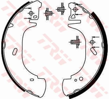 Set saboti frana TRW GS8630 pentru FORD FIESTA IV (JA_, JB), MOVANO A platou / sasiu (X70) de la 1998
