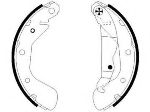 Set saboti frana VAUXHALL ASTRA Mk III (F) Cabriolet, OPEL VITA C (F08, F68), VAUXHALL CORSA Mk II (C) (W5L, F08) - HELLA PAGID 8DB 355 002-461