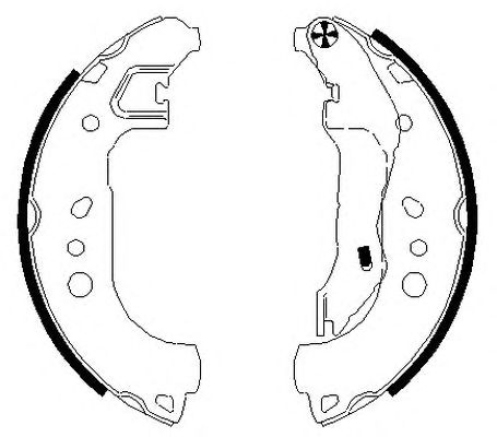Set saboti frana VOLKSWAGEN TRANSPORTER Mk VI plat