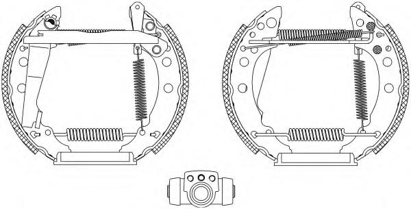 Set saboti frana VW ATLANTIC I (16), AUDI 4000 (81, 85, B2), SEAT CORDOBA limuzina (6K1, 6K2) - HELLA PAGID 8DB 355 003-711