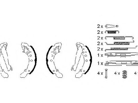 Set saboti frana VW ATLANTIC I (16), AUDI 4000 (81, 85, B2), AUDI 90 limuzina (81, 85, B2) - TOPRAN 110 298