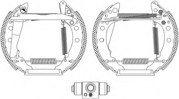 Set saboti frana VW ATLANTIC I (16), AUDI FOX (80, 82, B1), AUDI 4000 (81, 85, B2) - HELLA PAGID 8DB 355 005-241