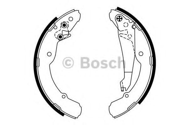 Set saboti frana VW BEETLE (5C1) (2011 - 2016) BOSCH 0 986 487 555 piesa NOUA