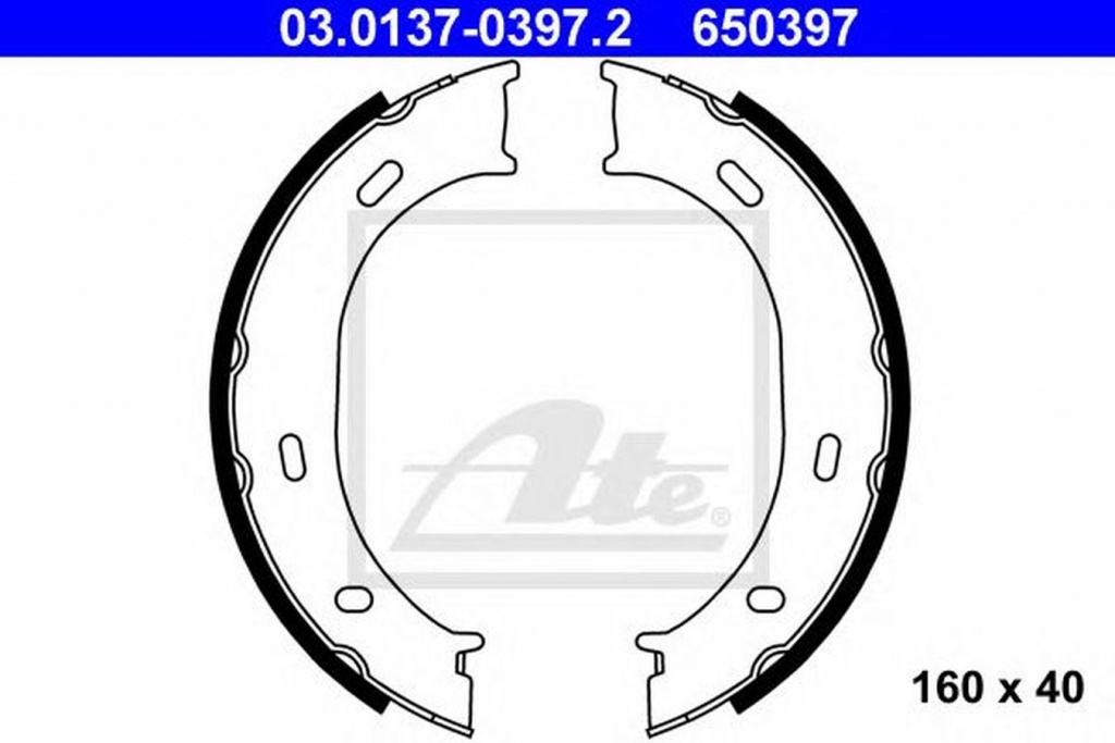 Set saboti frana VW LT 28-46 II caroserie 2DA 2DD 2DH ATE 03013703972