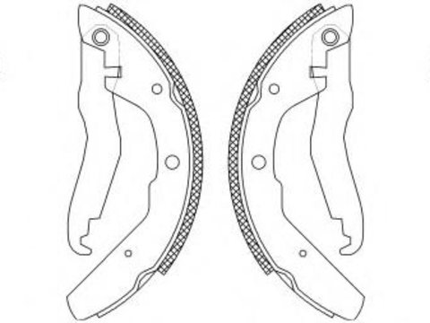 Set saboti frana VW TRANSPORTER Mk III caroserie, VW TRANSPORTER Mk III platou / sasiu, VW CARAVELLE III bus - HELLA PAGID 8DB 355 003-501