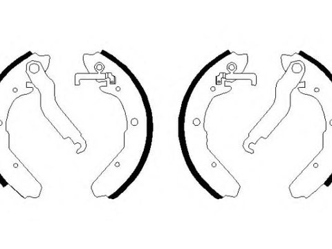 Set saboti frana VW TRANSPORTER Mk III caroserie, VW TRANSPORTER Mk III platou / sasiu, VW CARAVELLE III bus - TOPRAN 103 289