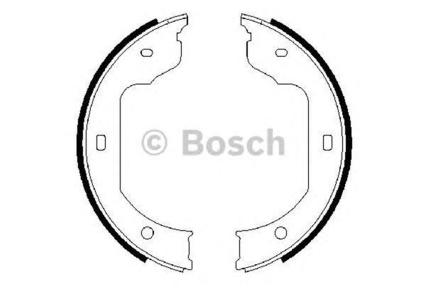 Set saboti frana VW TRANSPORTER V platou sasiu 7JD 7JE 7JL 7JY 7JZ 7FD BOSCH 0986487625