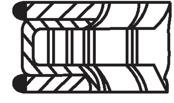 Set segmenti piston (028 RS 10101 0V0 028RS101010V0 MAHLE) AUDI,AUDI (FAW),CUPRA,FORD,PORSCHE,SEAT,SKODA,VW,VW (FAW),VW (SVW) A1|A3|A3, A3 / S3|A4|A4 Allroad|A4, A4 / S4|A4L|A5|A5, A5 / S5|A6|A6, A6 /