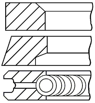 Set segmenti piston (0844510500 GOETZE ENGINE) HYUNDAI,HYUNDAI (BEIJING),KIA,KIA (DYK)