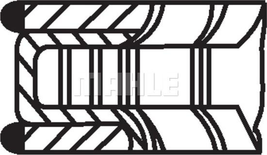 Set segmenti piston 82 STD 12-15-25 EN Piston ring set MERCEDES C CL203 C T-MODEL S203 C T-MODEL S204 C W203 C W2 MERCEDES-BENZ SLK (R171), Сabrioletă, 03.2004 - 12.2011 MAHLE 004 06 N0