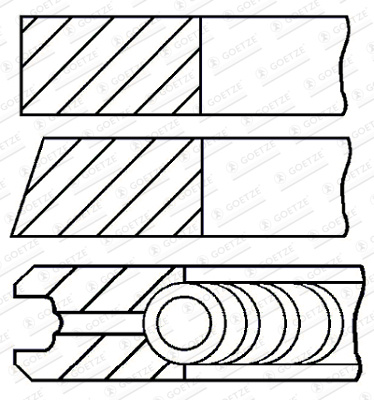 Set segmenti piston # Alfa romeo Mito 2011 2012 20