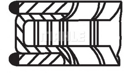 Set segmenti piston BMW 3 Cabriolet E93 MAHLE ORIG