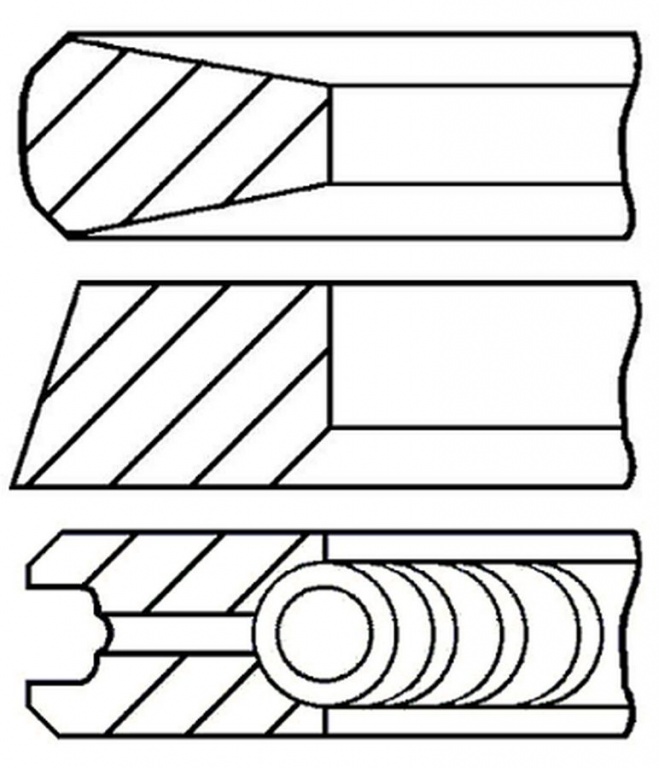 Set segmenti piston CITROEN C5 III Break TD GOETZE ENGINE 0811470800