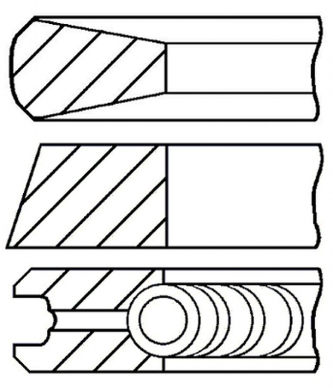 Set segmenti piston CITROEN XSARA Break N2 GOETZE ENGINE 0832550000