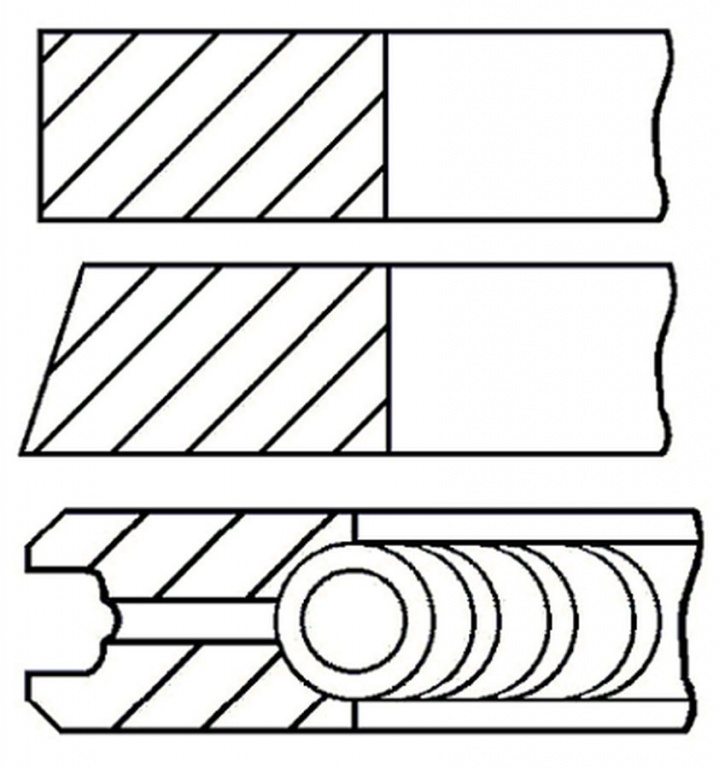 Set segmenti piston CITROEN XSARA Break N2 GOETZE ENGINE 0832150000