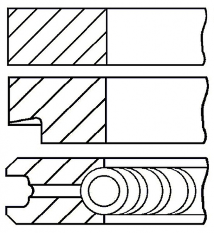 Set segmenti piston FIAT DOBLO Cargo 223 GOETZE ENGINE 0813760000