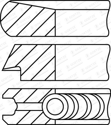 SET SEGMENTI PISTON ~ FORD TRANSIT CONNECT MPV 1.5 TDCi 101cp 2015 ~ 08-452400-00 ~ GOETZE