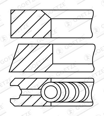 Set segmenti piston Goetze Engine 08-123400-40