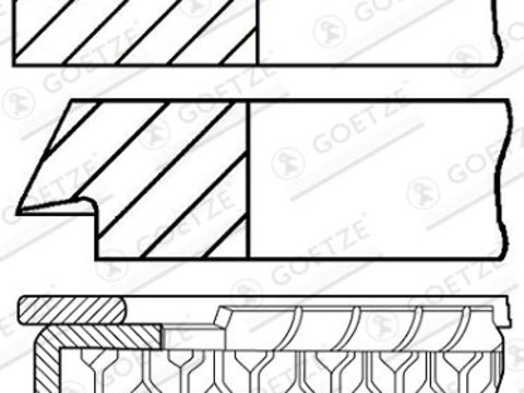 Set segmenti piston GOETZE ENGINE 08-136600-00