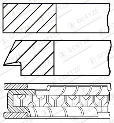 Set segmenti piston GOETZE ENGINE 08-137200-00