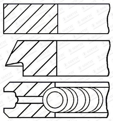 Set segmenti piston GOETZE ENGINE 08-442900-00