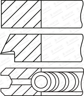 Set segmenti piston GOETZE ENGINE 08-449700-00 la masina BMW 3 Gran Turismo (F34) B47 D20 A 1995cc 150cp 110kW 2015 2016 2017 2018 2019 2020
