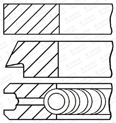 Set segmenti piston Goetze Engine ALPINA D3 (F30) 2013-2018 - 08-446100-00
