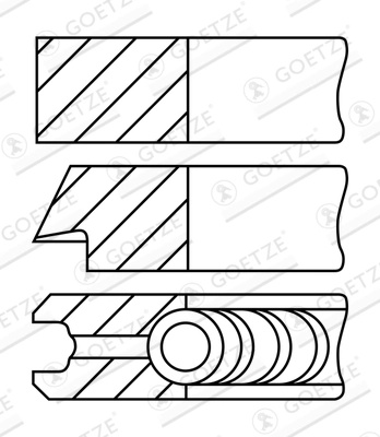 Set segmenti piston Goetze Engine AUDI A4 B7 Avant (8ED) 2004-2008 - 08-148300-00