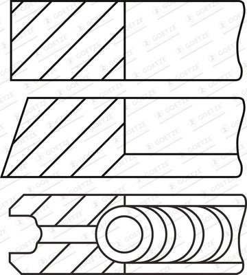 Set segmenti piston Goetze Engine AUDI Q7 Van (4LB) 2007-2015 - 08-451400-00