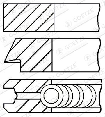Set segmenti piston Goetze Engine BMW 3 (E90) 2005-2011 - 08-114400-55