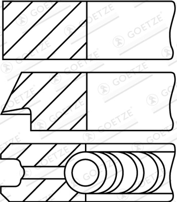 Set segmenti piston Goetze Engine CITROËN C3 AIRCROSS II Van (2C_, 2R_) 2019-2024 - 08-442900-30