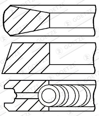 Set segmenti piston Goetze Engine FIAT PALIO Weekend (178_, 173_, 373_, 374_, 171_) 1996-2002 - 08-783800-00