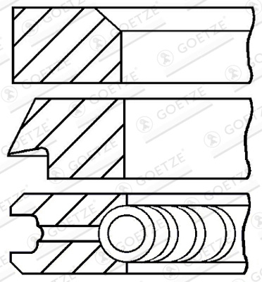 Set segmenti piston Goetze Engine FIAT TEMPRA S.W. (159_) 1990-1996 - 08-142400-00