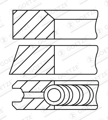 Set segmenti piston Goetze Engine FORD KUGA III (DFK) 2019-2025 - 08-452900-00