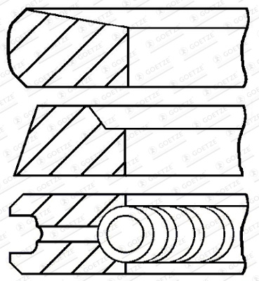 Set segmenti piston Goetze Engine NISSAN ECO-T 1997-2000 - 08-422800-00