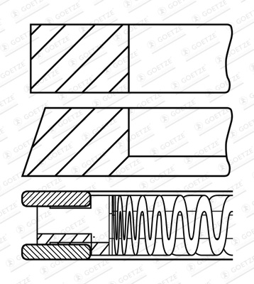 Set segmenti piston Goetze Engine NISSAN KICKS (P15_) 2020-2025 - 08-447000-00