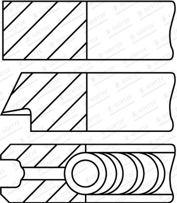 Set segmenti piston Goetze Engine PEUGEOT 308 II (LB_, LP_, LW_, LH_, L3_) 2013-2021 - 08-453007-00