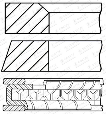 SET SEGMENTI PISTON ~ HYUNDAI ATOS (MX) 1.1 61cp 63cp 2003 2004 2005 2006 2007 2008 2009 2010 ~ 08-447200-00 ~ GOETZE