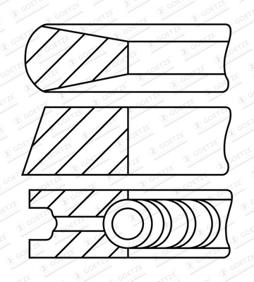 SET SEGMENTI PISTON ~ KIA SPORTAGE II (JE_, KM) 2.