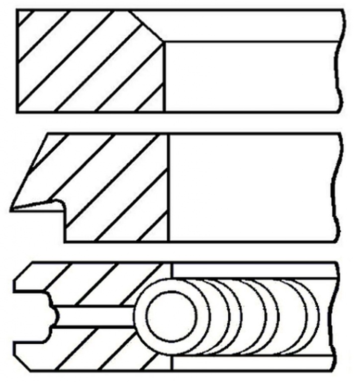 Set segmenti piston MERCEDES-BENZ SLK R170 GOETZE ENGINE 0810910700