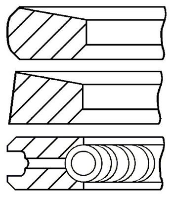 Set segmenti piston # Mitsubishi Delica 1988 1989 1990 1991 1992 1993 1994 1995 1996 1997 1998 1999 2000 2001 2002 2003 2004 # 08 287100 00 # GOETZE ENGINE