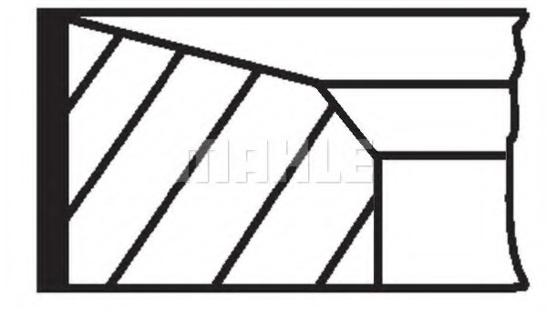 Set segmenti piston # Mitsubishi Strada 1996 1997 1998 1999 2000 2001 2002 2003 2004 2005 2006 2007 # 676 13 N0 # MAHLE