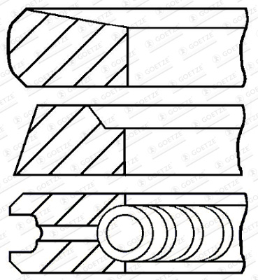 Set segmenti piston # Nissan Armada 2005 2006 2007 2008 2009 2010 2011 2012 2013 2014 2015 2016 2017 2018 2019 2020 2021 2022 2023 2024 2025 # 08 436107 00 # GOETZE ENGINE